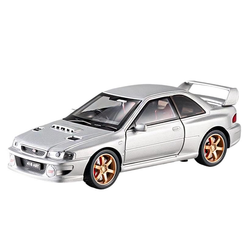 1/32 Subaru Impreza WRX STI Alloy Sports Car Model Diecasts Metal Racing Car Vehicles Model Sound Light Simulation Kids Toy Gift
