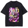 Anime Demon Slayer Tokitou Muichirou Graphic Washed Tee Men Casual Loose Tshirts Manga Cotton T Shirt Harajuku Male T-shirt
