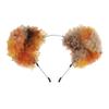 Halloween Curly Dog Costume Set Plush Faux Fur Ears Tail Headband Cosplay Party Props Adults Kids