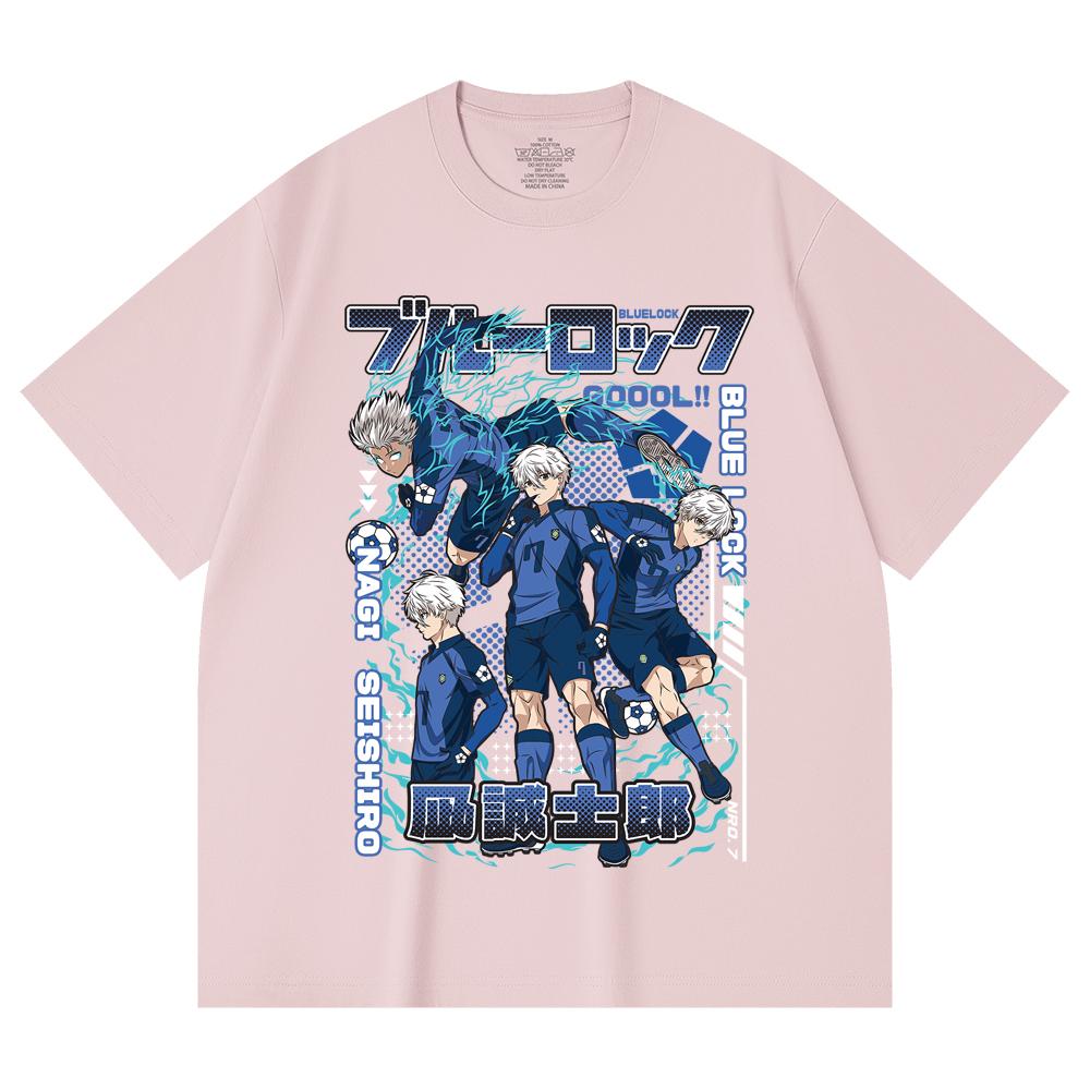 230 Gsm 100% Cotton Blue Lock V3 Print Unisex Heavy Cotton T Shirt