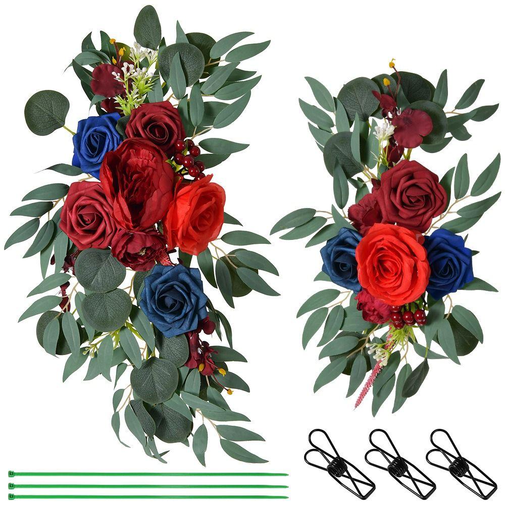 Wedding Decorations Fake Floral Rose Ceremony Flower Wreath Arch Flowers Kit Wedding Party