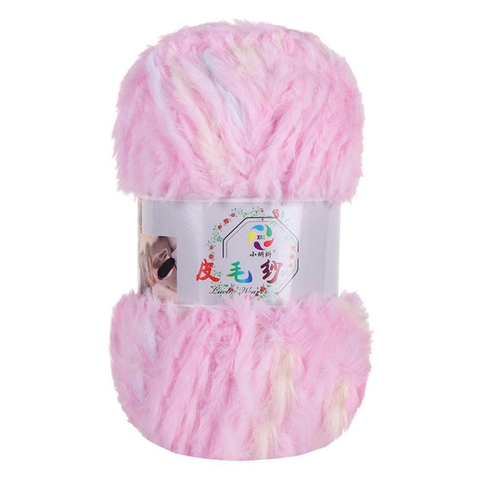 Пушистая пряжа из искусственного меха норки Мягкая плюшевая пряжа Нить из имитации норки Зимняя пряжа