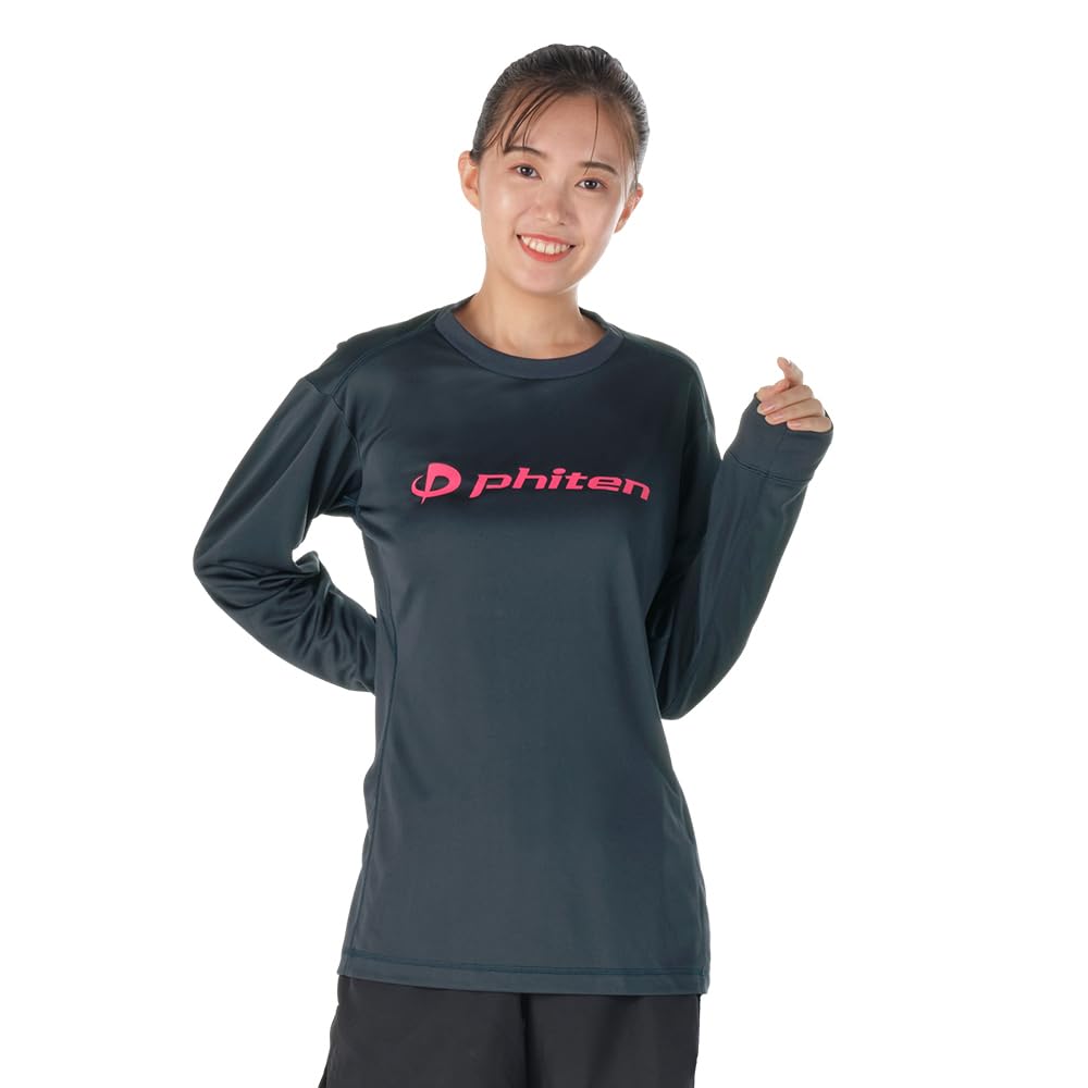 RAKU S [Phiten] T-shirt, Navy/Pink,