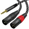 Xlr Conversion To 2 X LR Microphone Cable Stereo To Xl Male Conversion Cable Aux Xl Audio Conversion 3.5mm Cable, 3.5mm (male) 3.5 cable-1M