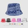 Летняя женская дышащая двусторонняя панама Складная солнцезащитная шляпа от солнца для занятий спортом на открытом воздухе Повседневная модная пляжная кепка с цветочным принтом