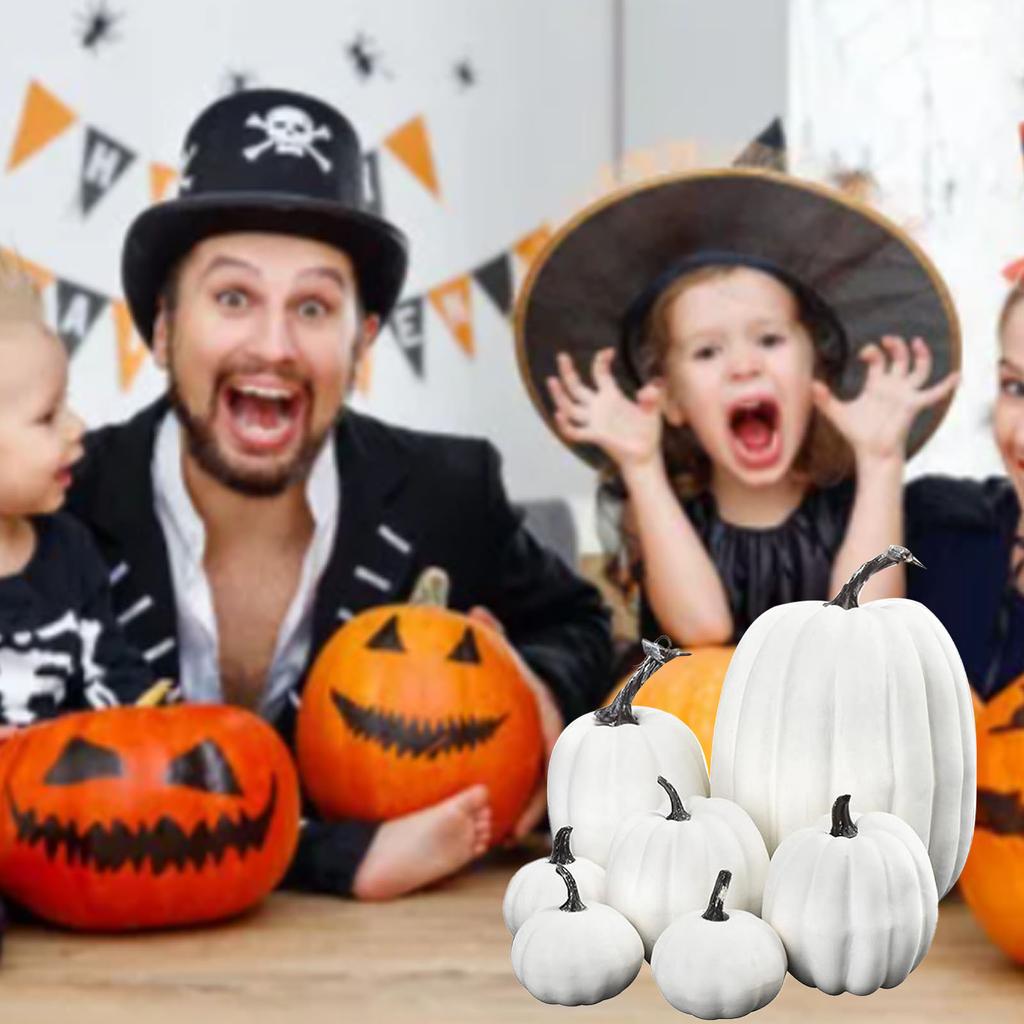 7 шт. Имитация тыквы, глянцевая краска, легкая, креативная, многоразовая, пенопластовая тыква для декора