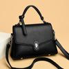 Women New Solid Color PU Leather Handbag Fashion Lock Design Large Capacity Shoulder Bag Lady Brand Crossbody Tote Messenger Bag