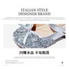 Sparkling Shoes Series: High Heeled Girls' Crystal Princess Leather Shoes, Stylish Baby Single Shoes