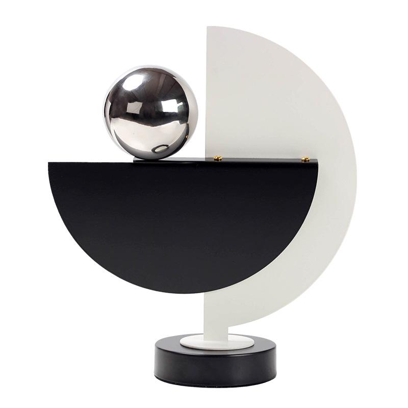 Nordic Simple Light Luxury Round Ball Marble Decorations Model House Home Living Room Desktop Coffee Table Metal Decorative Decorations