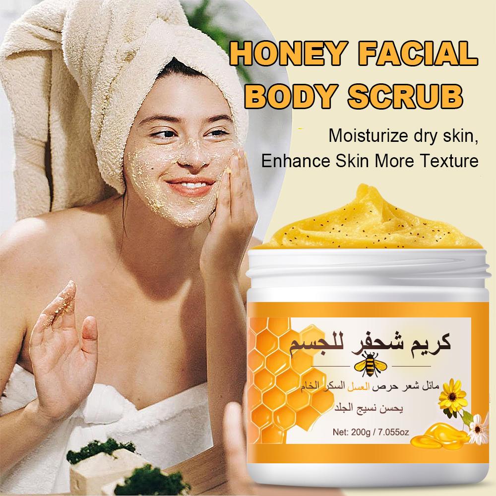 Honey Facial Body Scrub-Deep Hydration and Gentle Cleaning Skin, Remove Impurities for a Refreshed, Radiant Appearance,200g