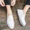Men White Casual Leather Shoes Brand Moccasin Oxfords Driving Shoes Men Loafers Moccasins Dress Shoes Men Italian Tassel Shoes