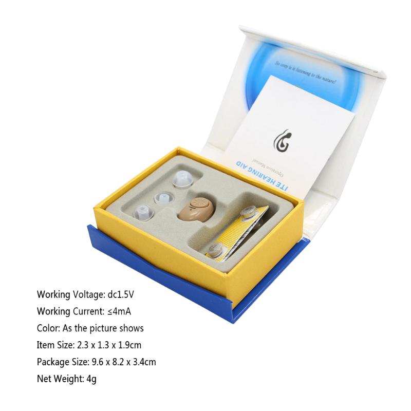 IN Ear Hearing Aid AXON K-83 Sound Amplifier Soft Earplugs Personal Health Care