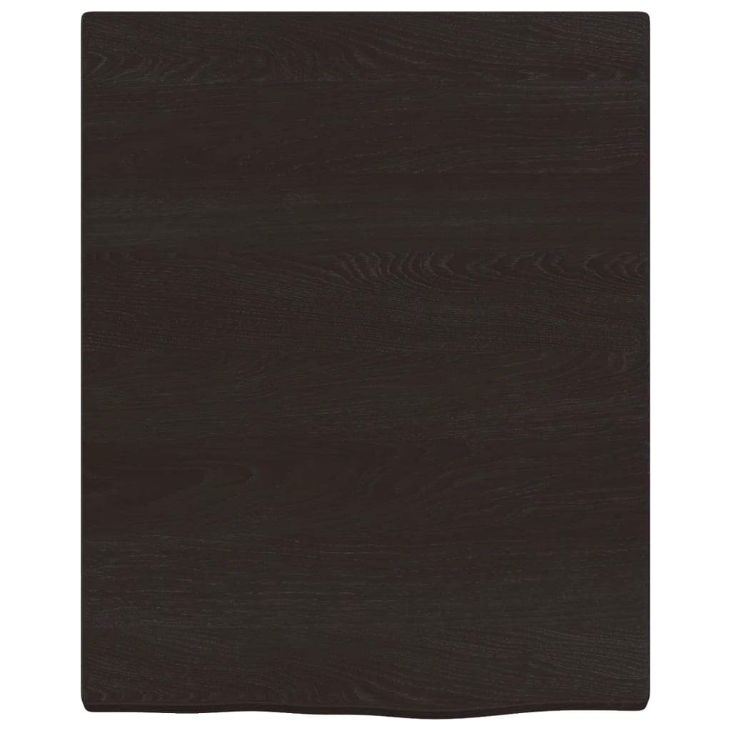 Washbasin Top with Mounting Bracket Steel and Solid Oak Wood