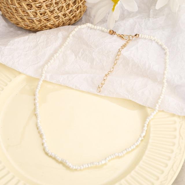 17 км модное колье-чокер из бисера для женщин, богемное красочное короткое ожерелье ручной работы с жемчугом Дейзи, ювелирные изделия на воротнике