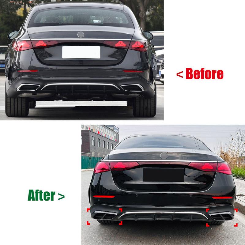 1 пара накладок на заднюю выхлопную трубу глушителя для Mercedes Benz E-Class W214 AMG Sedan 2024-2025 E260 300 AMG