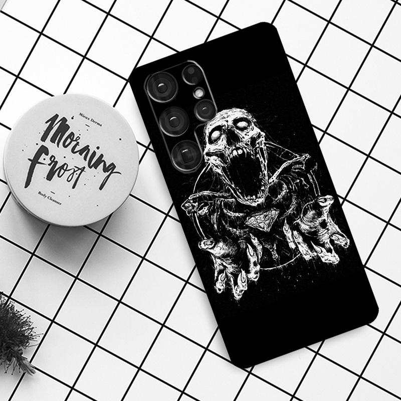 Готический чехол-череп для Samsung Galaxy S21 S22 S23 S24 S25 Ultra S9 S10 S25 Plus S25 FE S20 FE