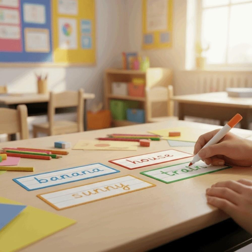 8pcs Magnetic Sentence Strips Four Line Writing Magnets Whiteboard Stickers Kindergarten