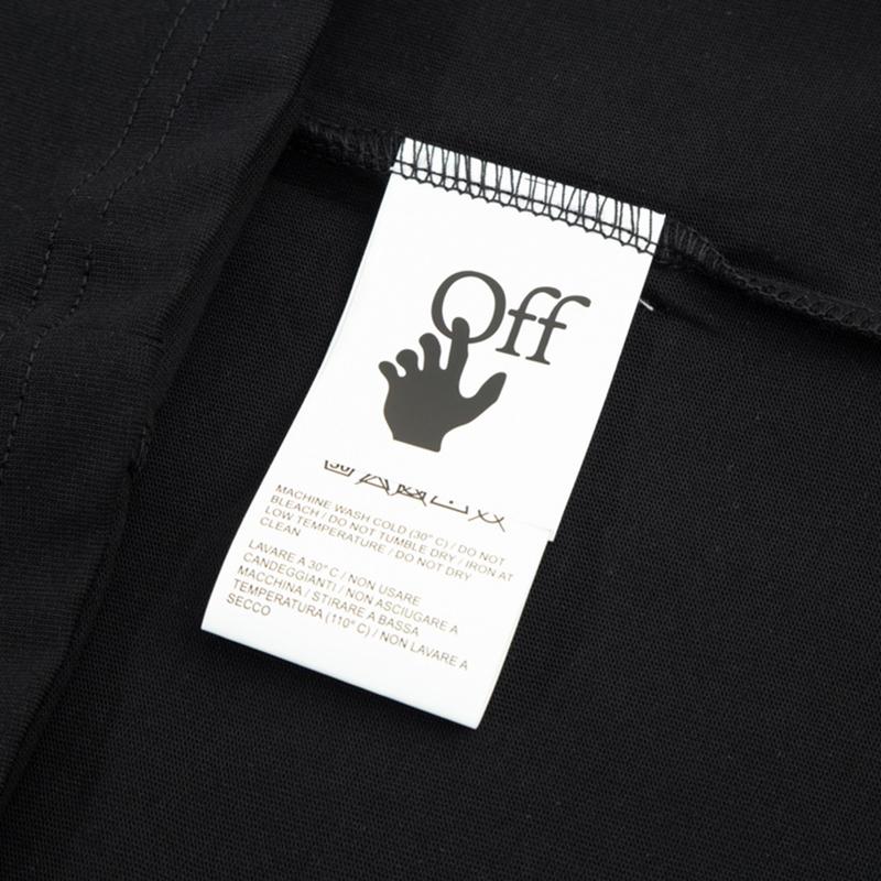 Off-White 2025 Лето Новинка Синий смайлик граффити нарисованные от руки буквы большой логотип принт Классическая футболка с коротким рукавом Парная футболка