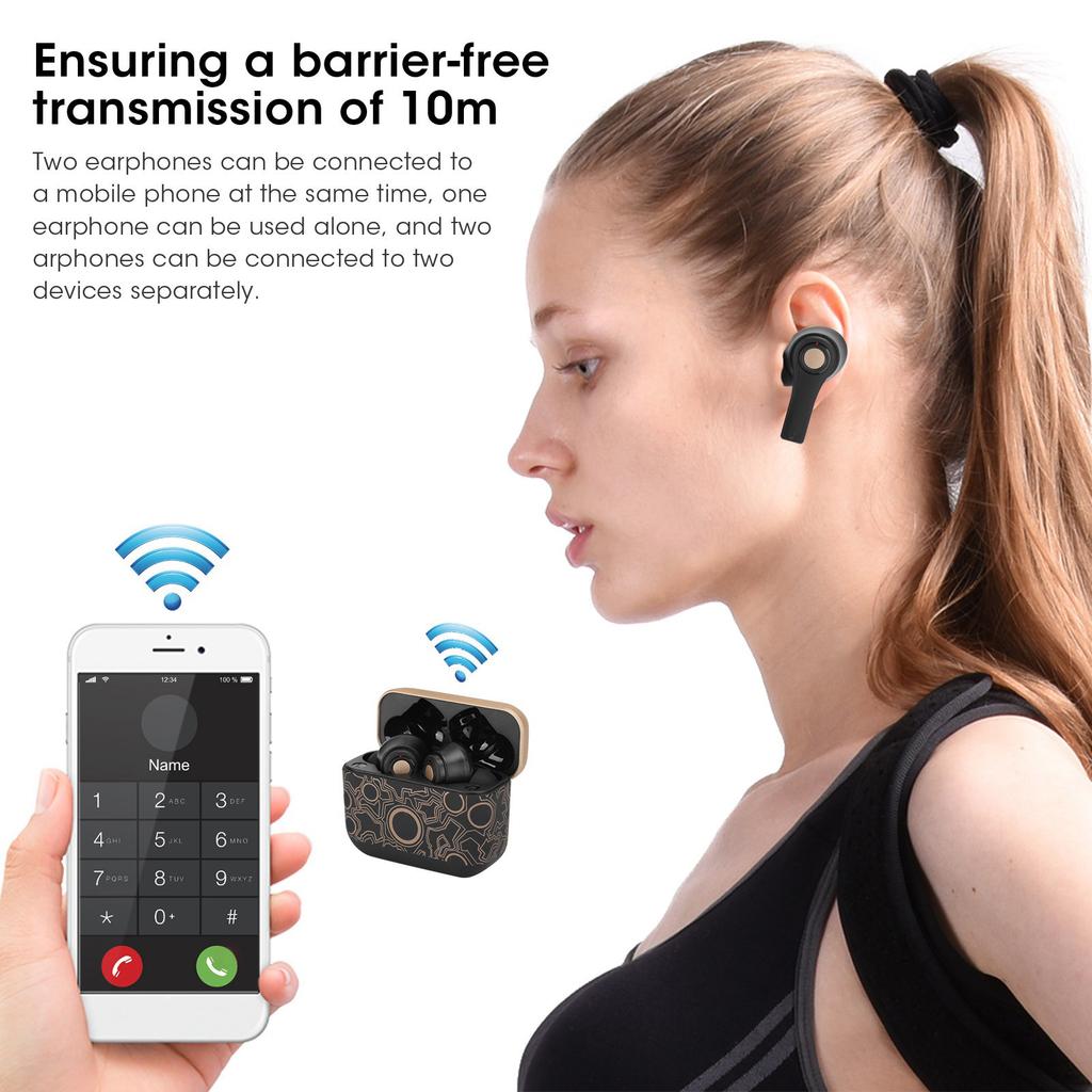 Ts100 For 5.3 Wireless Headset Sweatproof HIFI Stereo Sport Earphone with Microphone