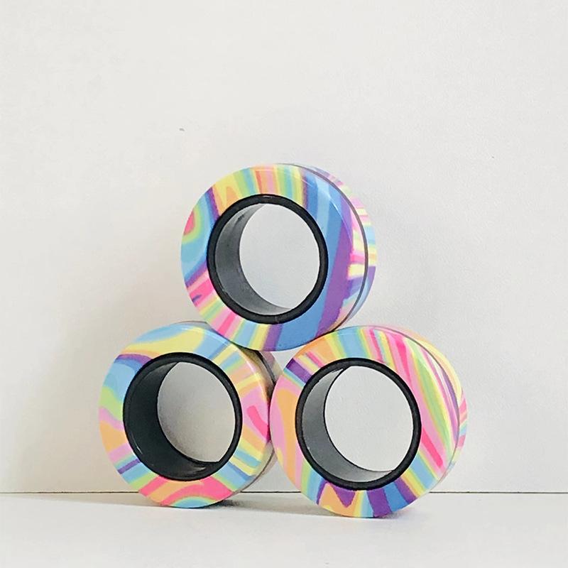 1 комплект Магнитные кольца Игрушка-непоседа Набор Взрослые Магниты-непоседы Кольца-спиннеры Набор-непоседа Отличный подарок для взрослых, подростков, детей, Кольцо для пальца