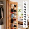 Over-the-Door Hat Hanger Adjustable Baseball Cap Organizer Two-Way Hanging Hat Holder for Entrance Bedroom Garage Doors