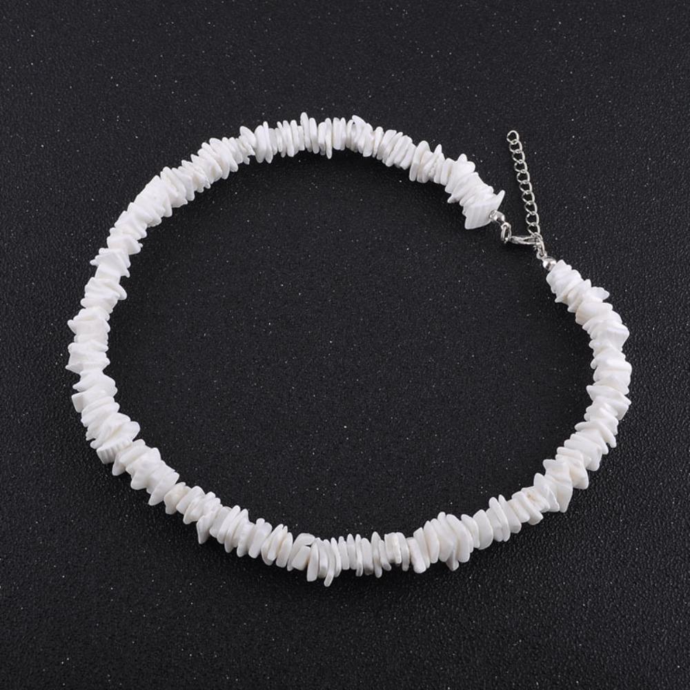 Ожерелье в гавайском стиле из ракушек неправильной формы, летние пляжные украшения, элегантное ожерелье из ракушек