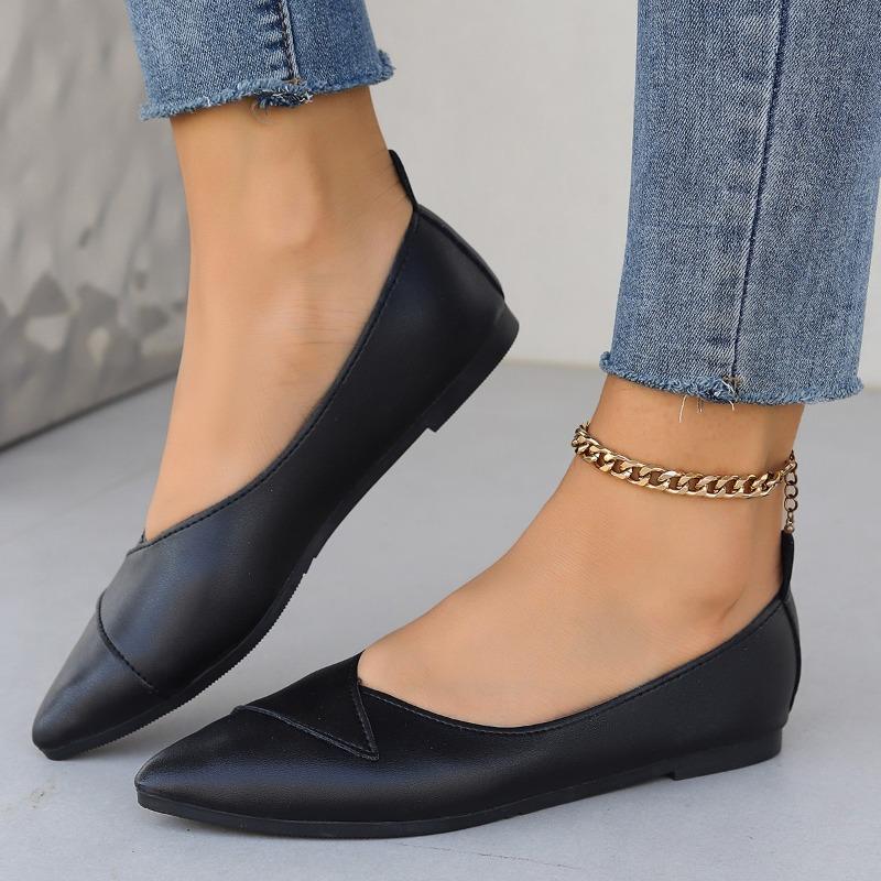 Fashion Ladies Shoes 2024 Hot Sale Slip On Women's Flats Office Daily Flats Women Shallow Pointed Toe Soft Bottom Flat with Shoes Women