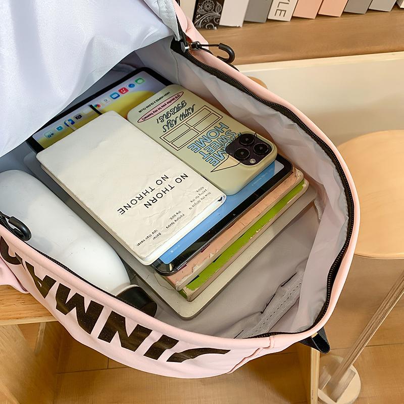 Студенческий школьный рюкзак Женский однотонный рюкзак Кампус Рюкзак с надписью