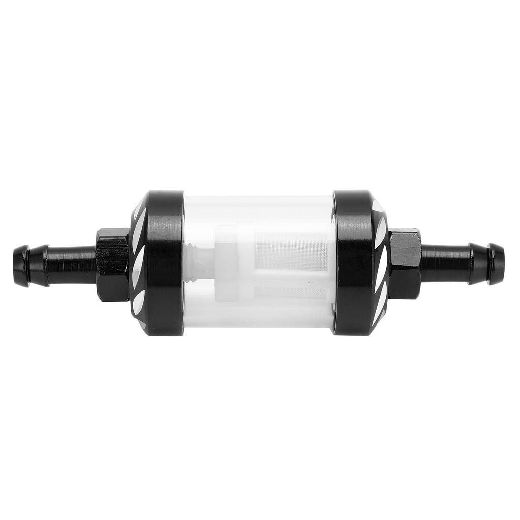 Glass Fuel Filter Element Aluminium Alloy Shell Replacement for Cars ATV SUVs Motorcycles Pit