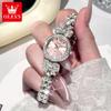 OLEVS Original Quartz Wristwatches for Women Full Diamond Bow Design Dress Watch Luxury Elegant Ladies Bracelet Watches 5887 New
