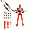 3D Printed Robot Action Figure with Accessories Movable Joints Robot