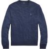 Polo Small Pony Logo Embroidered Wool Crew Neck Knit Sweater Men Sweater Navy-Blue MNPOSWE16820507-410