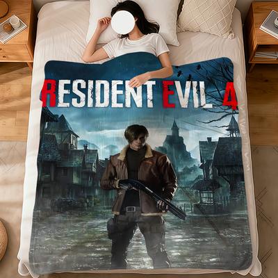 Игровой Крутой R-Resident E-Evil 4 Remake Фланелевое Мягкое Теплое Плюшевое Одеяло Диван Гостиная Домашнее Животное Hogar Спальня Подарок Домашнее Автомобильное Портативное