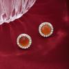 S Silver Needle Opal Diamond Pearl Stud Earrings Colored Round Earrings Earrings