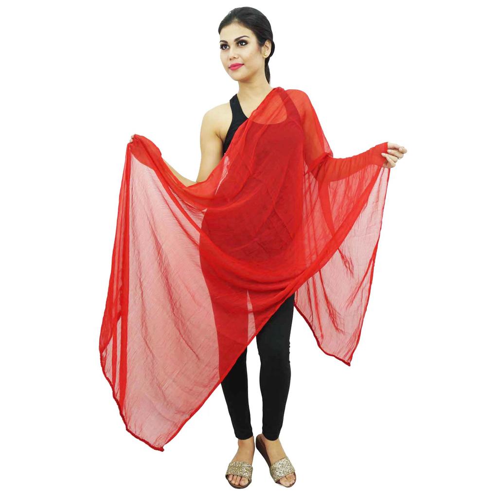 Шифоновая смесь Dupatta модные индийские этнические чунни женские шарфы на плечо