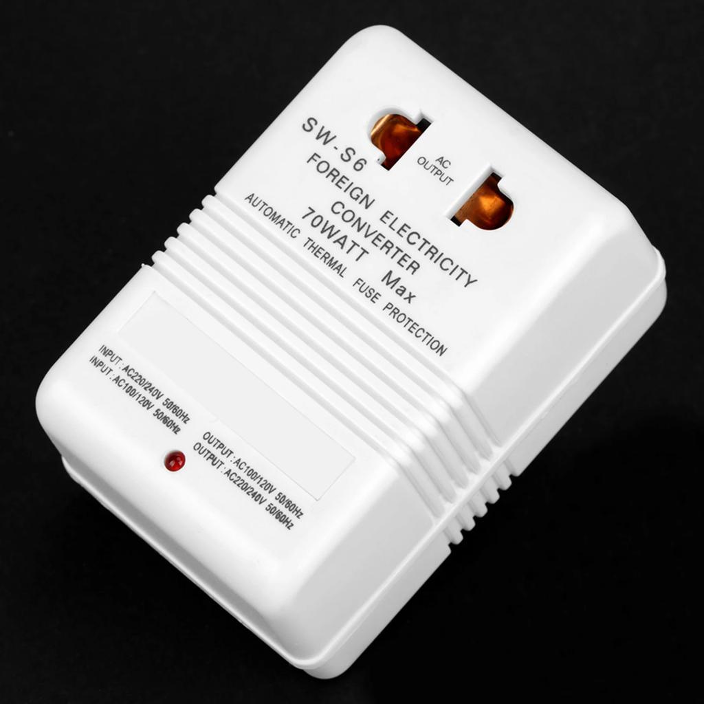 Power Converter Voltage Converter 70W 110V/120V To 220V/240V StepUp& Down Voltage Converter Transformer (CN Standard Plug)
