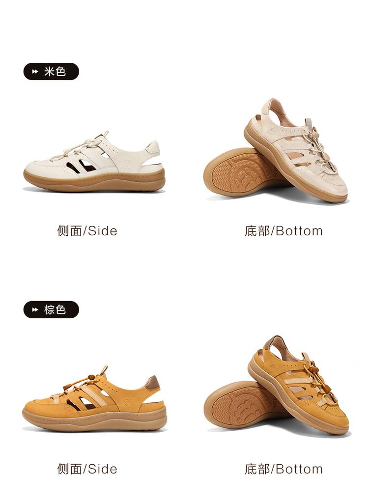 Senda Roman Sandals Women's 2026 Summer New Casual Flat Piggy Cage Shoes