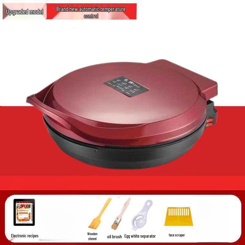 Dual-Sided Electric Griddle for Pancakes, Crepes, and Flatbreads - Ideal for Home Use with Suspended Heating Plates.