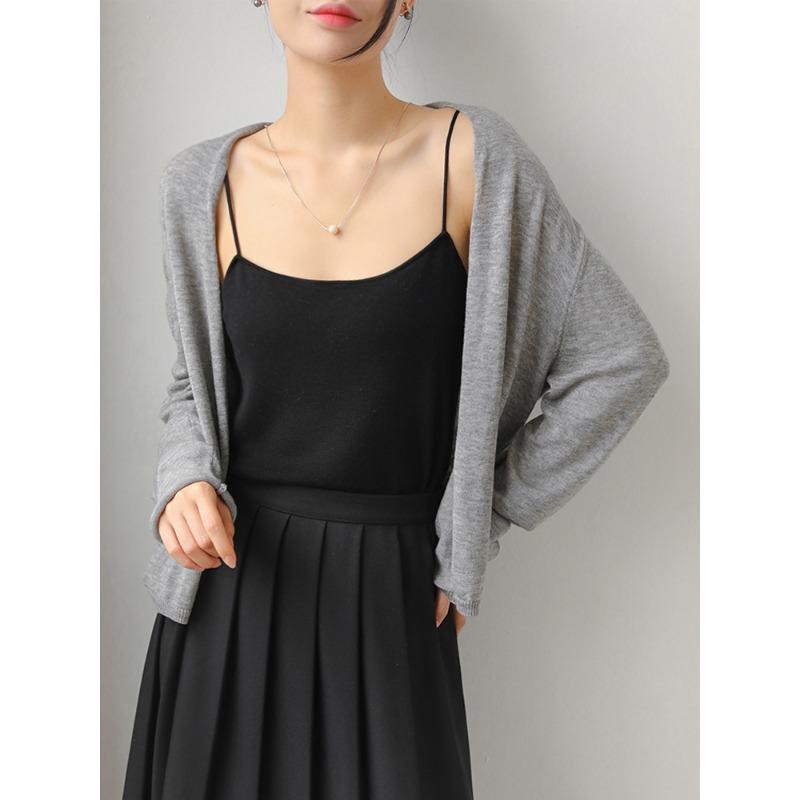 Весенние и осенние свободные вязаные кардиганы с длинным рукавом женские свитера модные тонкие повседневные женские кардиганы топы однотонные элегантные тонкие женские трикотажные изделия 3109