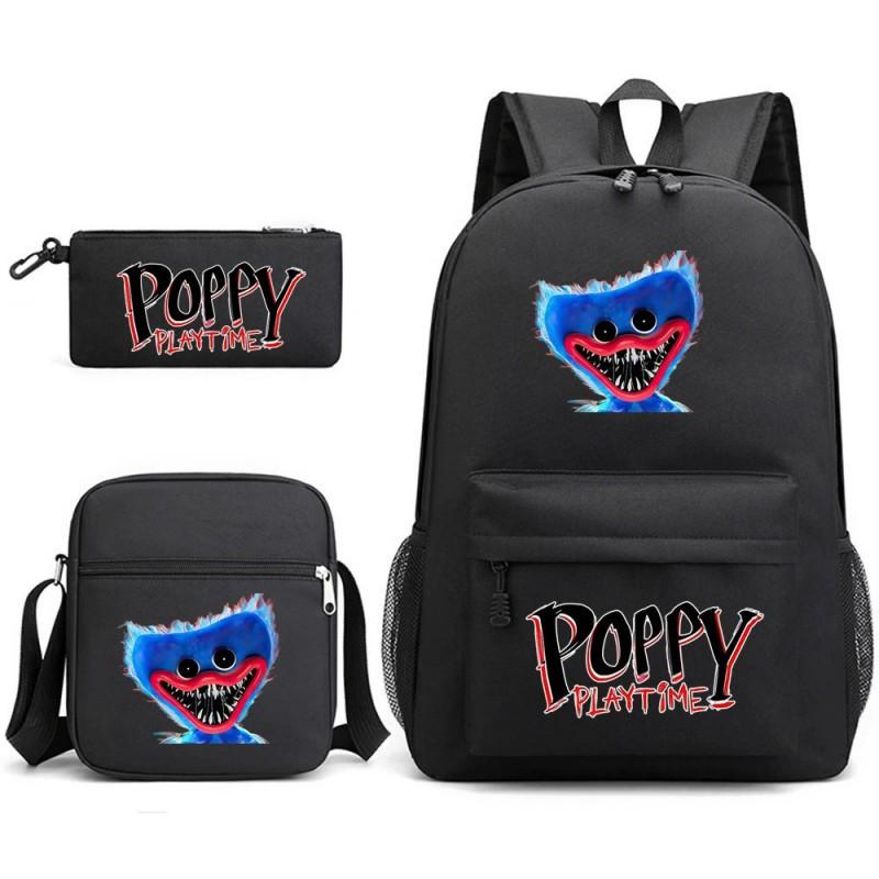 Large Capacity Printed Canvas Backpack Teens School Outdoor Laptop Use Lightweight With Padded Shoulder Straps