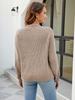 ZIMOXUAN Women's Solid Color Half Turtleneck Sweater New Loose Knit Sweater Top