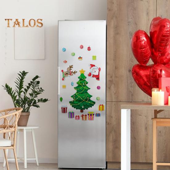 23 шт./компл. Магнит на холодильник с рождественской елкой, водонепроницаемый, Рождественская елка, Санта-Лось, подарочная коробка, магнит на холодильник, домашняя кухня, холодильник, праздничное украшение для вечеринки
