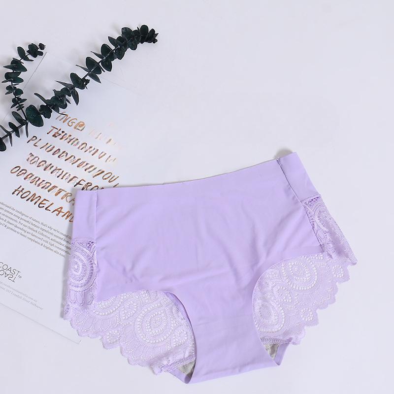 Женское сексуальное нижнее белье Трусики средней посадки Нижнее белье Кружево Чистый цвет Хлопок Женское нижнее белье Трусы