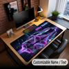 Neon Abstract Theme Custom Mouse Pad Personalized With Name Text Customized Desk Mat For Office Home Decor