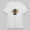 Men's Oversize Classic T-Shirt Mechanical Bug Artwork Bronze Accent Details Tee