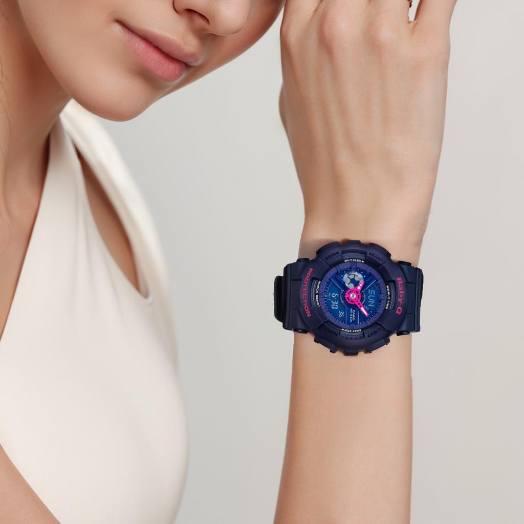 Casio Женские часы BABY-G Синие BA-110PP-2A BA-110PP-2A