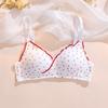 Women's Wireless Student High School Bra with Sweet Heart-Shaped Pads Push Up for Small Bust Comfortable Triangle Cup Underwear
