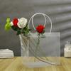 Transparent Flower Gift Packing Box Plastic Clear Tote Bag Large Capacity Hand Gift Bag