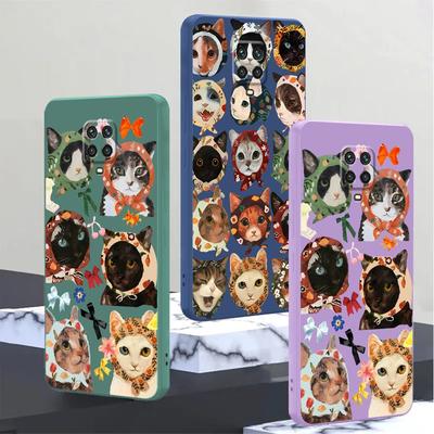 Чехол-кейс с рисунком кота для Xiaomi Redmi Note 14 Pro Plus 9S 11S 10 Lite 8 9 11 12 12S Note 13