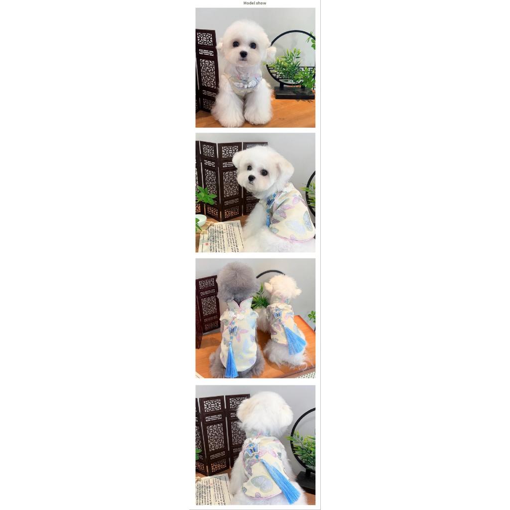 Clothing for Small and Medium-sized Dogs Shiba Inu New Chinese Style Cheongsam Dog Clothes Autumn and Winter Cat Pet Clothes New